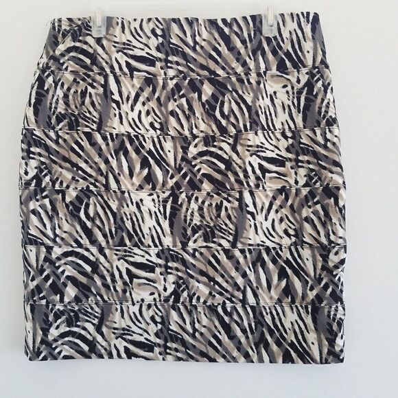 ALFANI Zebra Print Skirt Size PL Petite Large - Picture 1 of 5